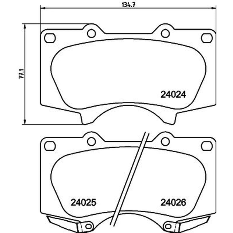 DON Front Brake Pad Set fits Mitsubishi Pajero/Shogun Classic 2006 on 3.8