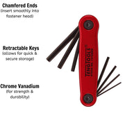 Teng Tools Folding Hex Key Set 1.5-6 mm ALU 7 Pieces Teng Tools - Dynamic Drive