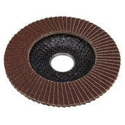Sealey 115mm Aluminium Oxide Flap Discs 120Grit 22mm Bore - Pack of 10 Sealey - Dynamic Drive