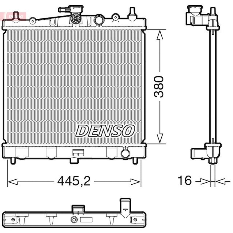 Denso Engine Radiator fits Nissan Micra C+C III 2005-2010 1.6