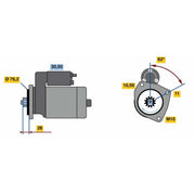 Bosch Starter Motor 12V 2.2kW 9 Teeth fits VW Touareg 2004-2018 3.0