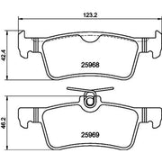 DON Rear Brake Pad Set fits Peugeot 308 II 2013-2021 1.2 1.5 1.6 2.0