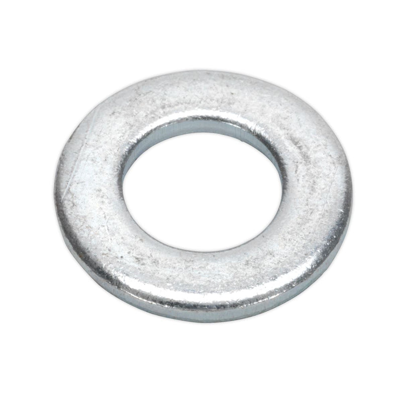 Sealey Flat Washer M10 x 21mm Form A Zinc DIN 125 Pack of 100 FWA1021 Sealey  - Dynamic Drive
