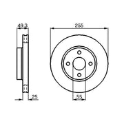Bosch Front Brake Vented Discs & Pads fits Toyota Corolla 2001-2008 1.4 1.6