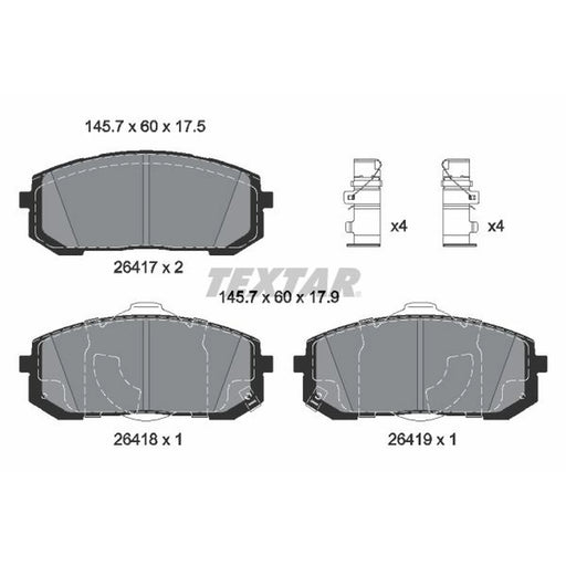 Textar Front Brake Pad Set 2641701