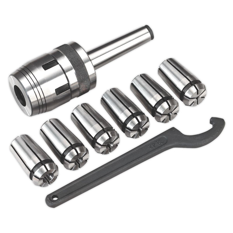 Sealey Mill Chuck Set MT2-M103-10mm SM2503MCSET Sealey - Dynamic Drive