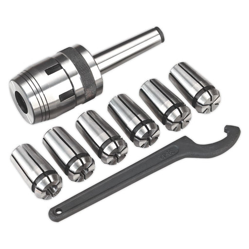 Sealey Mill Chuck Set MT2-M103-10mm SM2503MCSET Sealey - Dynamic Drive
