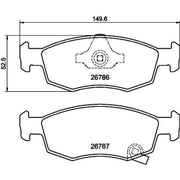 Mintex Front Brake Pad Set fits Fiat 500 2020-2021 1.0
