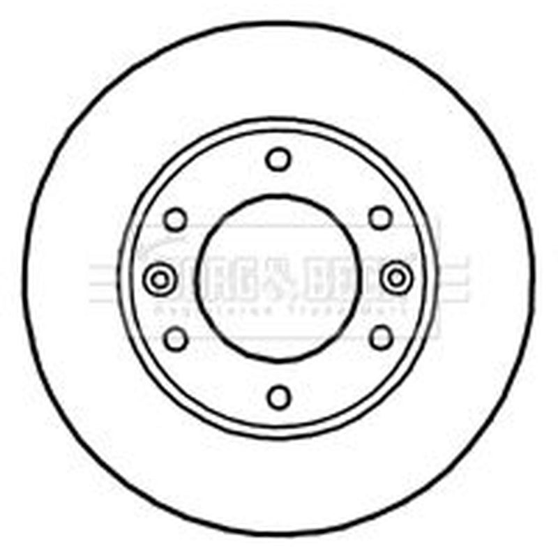Borg & Beck 2 x Vented Brake Discs fits Kia Sedona 2006-2015 2.2 2.7 2.9