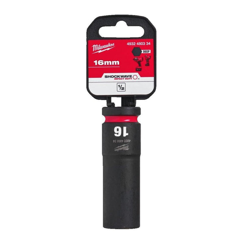 Milwaukee Hex Socket Shw 1/2 Deep 16Mm-1Pc 4932480334 Milwaukee - Dynamic Drive