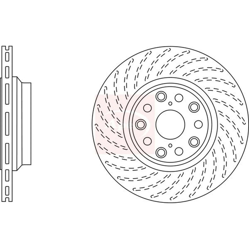 Apec 2 x Vented Rear Brake Discs DSK2831