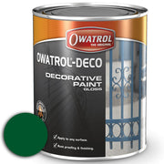 Owatrol Deco Anti Corrosive Gloss Paint (Green RAL 6009 750ml) for Metal Protec Owatrol - Dynamic Drive