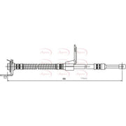 Apec Brake Hydraulic Hose Line Front Right fits Hyundai Getz 2002-2010