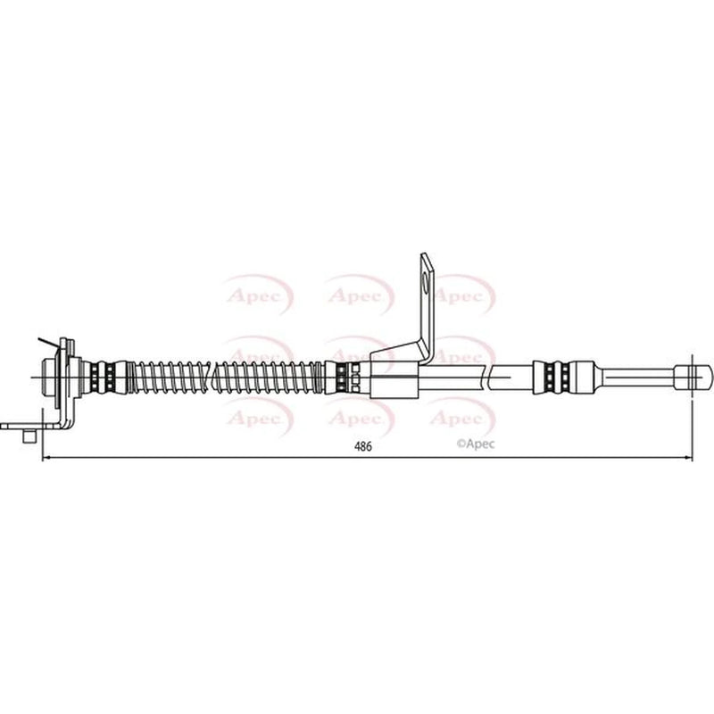 Apec Brake Hydraulic Hose Line Front Right HOS4139