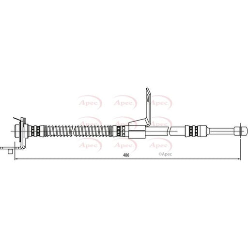 Apec Brake Hydraulic Hose Line Front Right HOS4139
