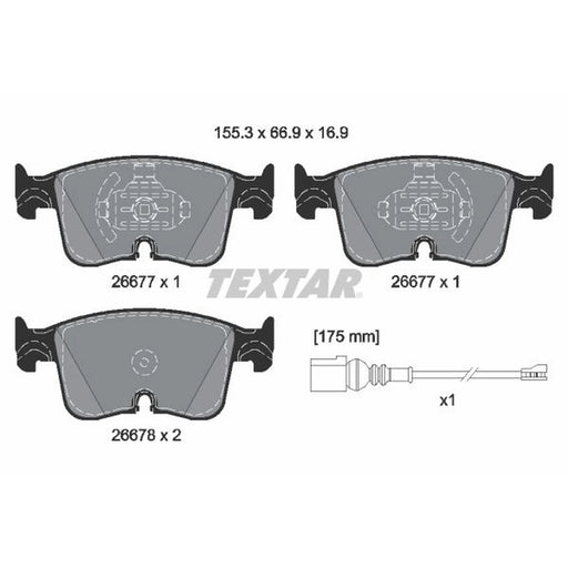 Textar Front Brake Pad Set 2667702