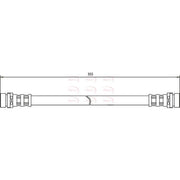 Apec Brake Hydraulic Hose Line Front fits VW Corrado 1988-1993 1.8