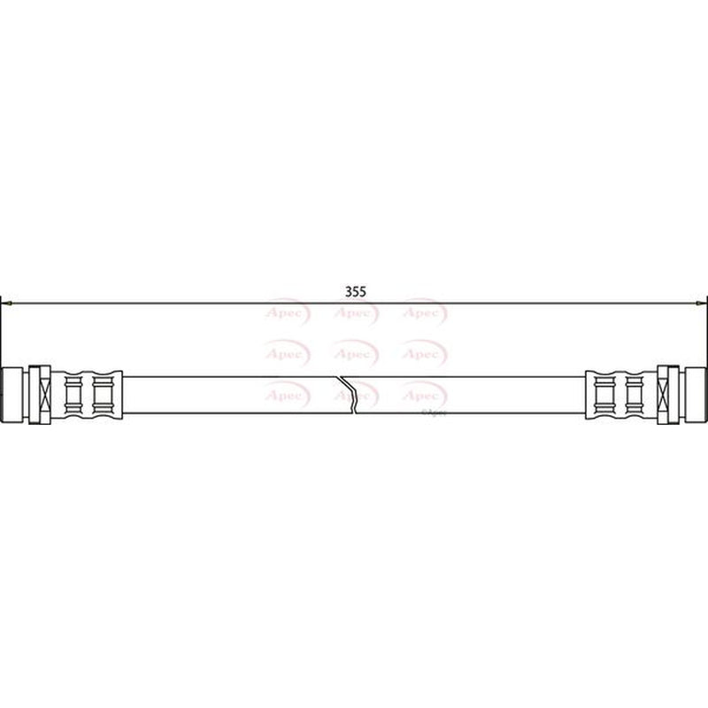 Apec Brake Hydraulic Hose Line Front fits VW Corrado 1988-1993 1.8