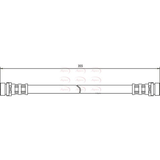 Apec Brake Hydraulic Hose Line Front fits VW Corrado 1988-1993 1.8