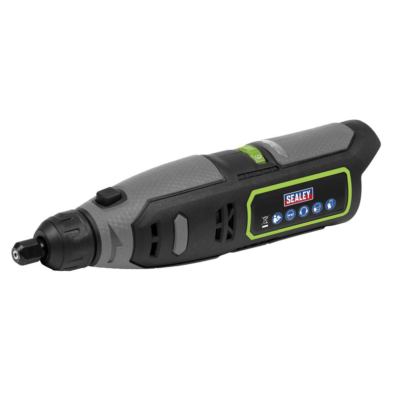 Sealey Cordless Multipurpose Mini Grinder Kit 10.8V 2Ah SV10.8 Series CP108VMG Sealey - Dynamic Drive