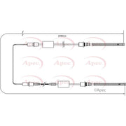 Apec Handbrake Cable Right Rear CAB1171