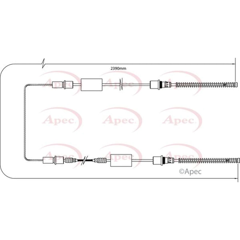 Apec Handbrake Cable Right Rear CAB1171