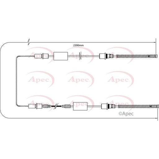 Apec Handbrake Cable Right Rear CAB1171