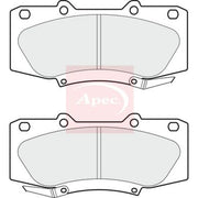 Apec Front Brake Pad Set fits Toyota Hilux Vigo VII Pickup 2010-2015 2.5