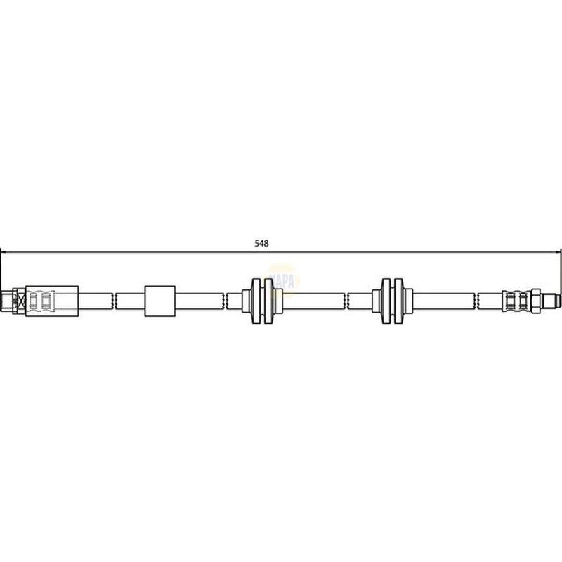 NAPA Brake Hydraulic Hose Line Front NBH1006