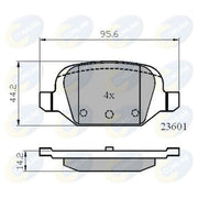 Comline Front & Rear Brake Discs & Pads fits Lancia Musa 2009-2012 1.3