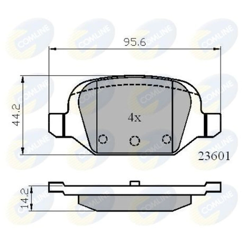 Comline Front & Rear Brake Discs & Pads fits Lancia Musa 2009-2012 1.3