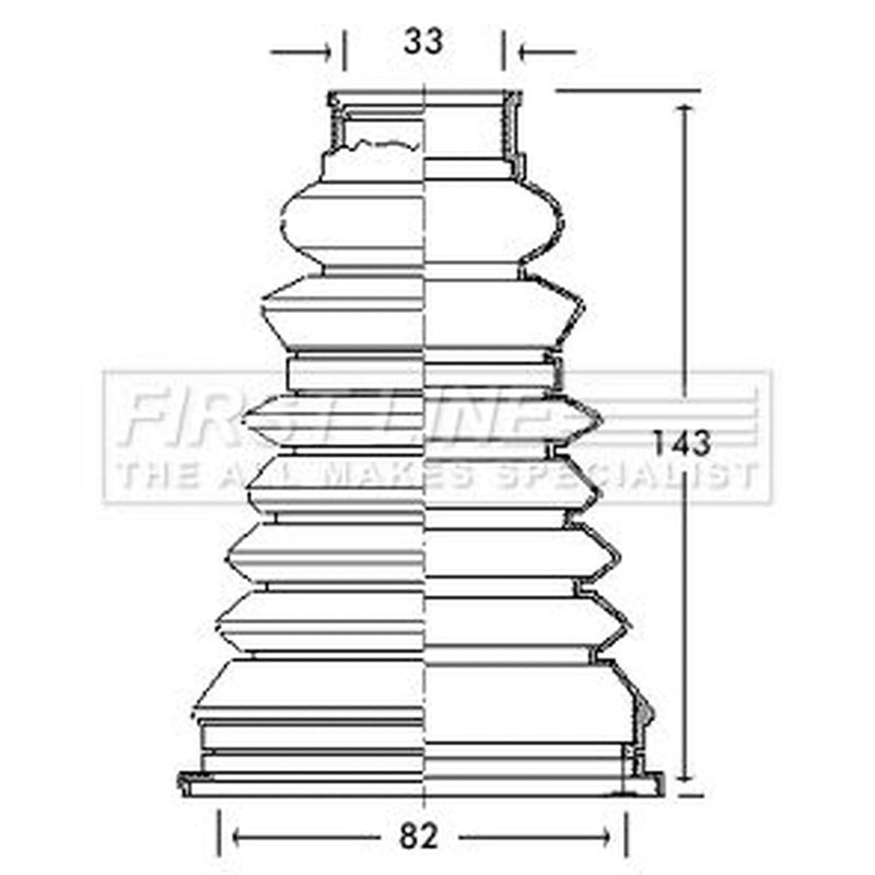 First Line Drive Shaft Bellow Kit Front Left Thermoplast fits Dacia Logan