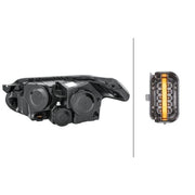 Hella Headlight Headlamp H21W Right fits Citroën C3 Picasso 2008-2017