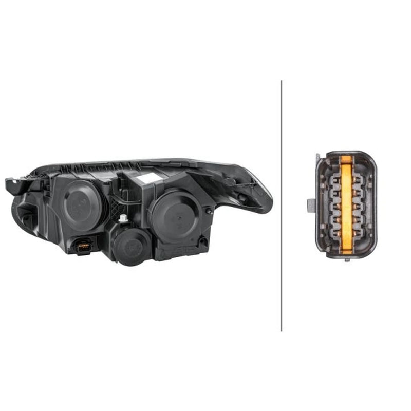 Hella Headlight Headlamp H21W Right fits Citroën C3 Picasso 2008-2017