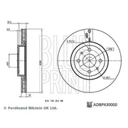 Blue Print Front & Rear Brake Discs & Pads fits Fiat Punto 1999-2012 1.8 188.738