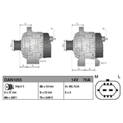 Denso Car Alternator 12V DAN1055