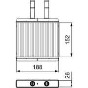 Valeo Heater Matrix Core Heat Exchanger 812442