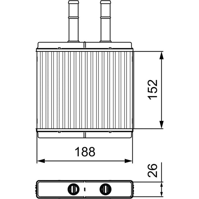 Valeo Heater Matrix Core Heat Exchanger 812442