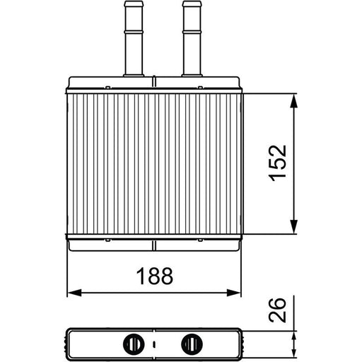 Valeo Heater Matrix Core Heat Exchanger 812442