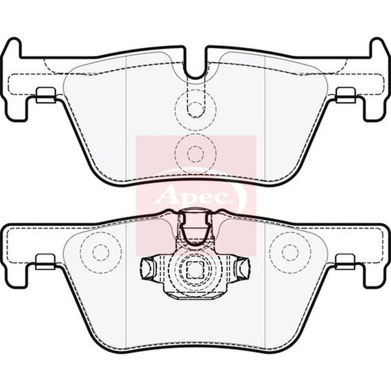 Apec Rear Brake Pad Set fits BMW 1 Sports Hatch 2011-2019