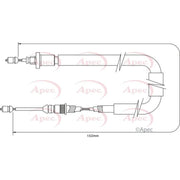 Apec Handbrake Cable Left Rear CAB1366
