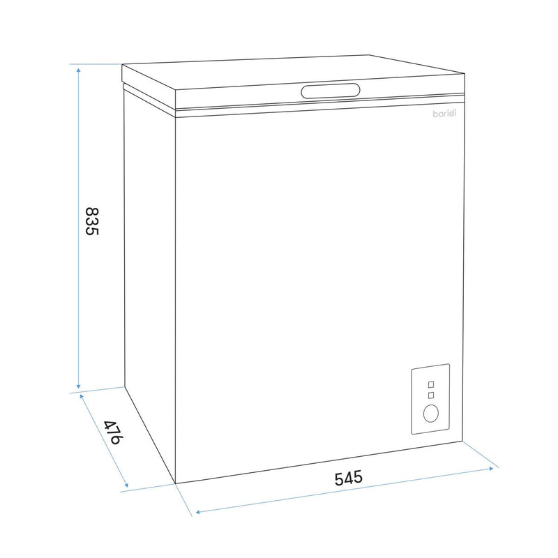 Baridi Freestanding Chest Freezer 99L Capacity - Black DH153 Baridi - Dynamic Drive