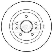 Borg & Beck 2 x Vented Brake Discs fits Daihatsu Terios 2006 on 1.5