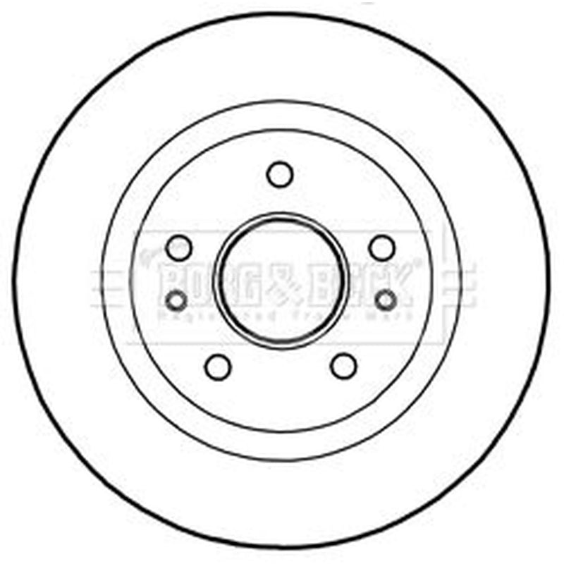 Borg & Beck 2 x Vented Brake Discs fits Daihatsu Terios 2006 on 1.5
