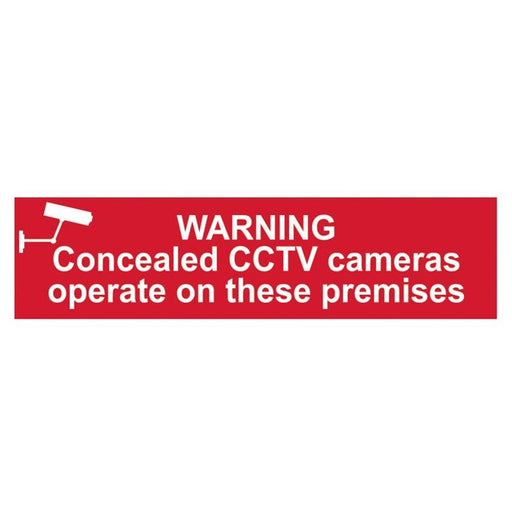 Scan Warning Concealed CCTV Camera - PVC Sign 200 x 50mm Scan - Dynamic Drive