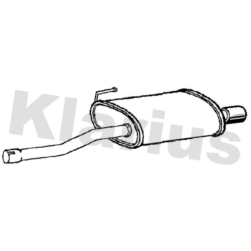 Klarius Box With Tail Pipe Rear fits Honda Accord VII Tourer 2003-2008 2.0