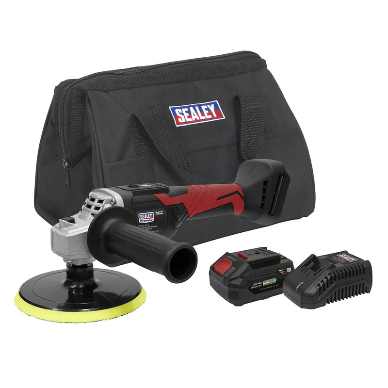 Sealey Premier SV20 Series 150mm Cordless Rotary Polisher 20V 4Ah - Euro Plug