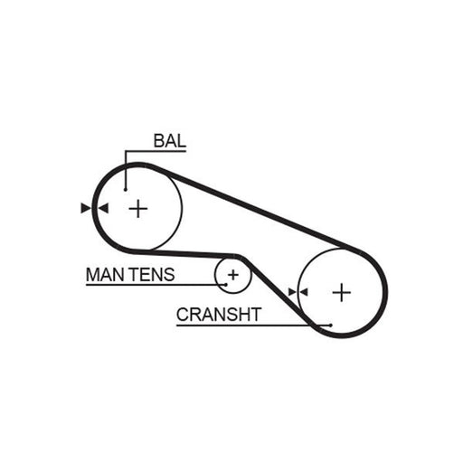 Gates Timing Belt Cambelt 55 Teeth fits Mitsubishi Galant 1980-1984 1.6 2.0