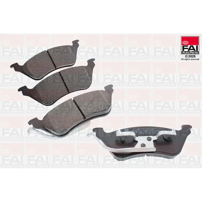 FAI Rear Brake Pad Set fits Chrysler Voyager 2000-2008 2.4 2.5 2.8 3.3