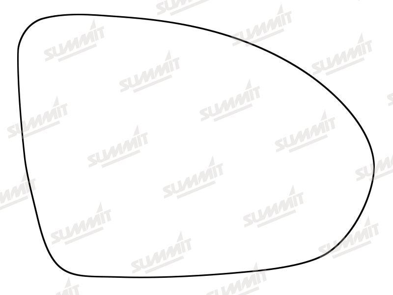 Summit Stick-On Standard Mirror Glass fits Smart Forfour 04 to 06 RHS Summit - Bars 4 Cars